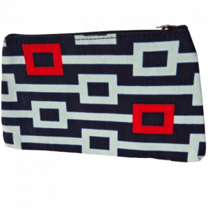 Pochette Zuri en wax et cotton noir et blanc