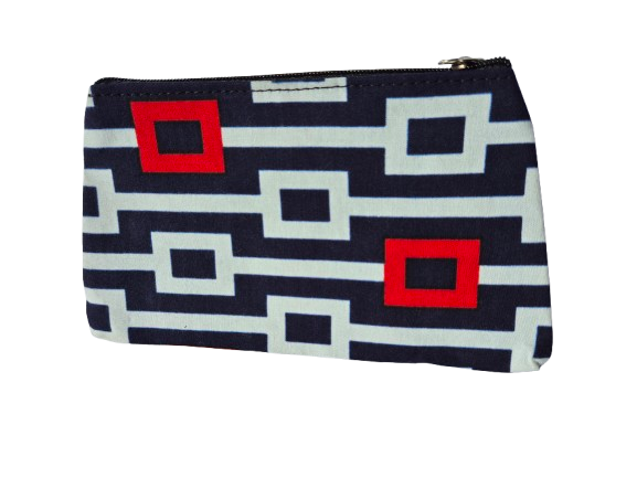 Pochette Zuri en wax et cotton noir et blanc