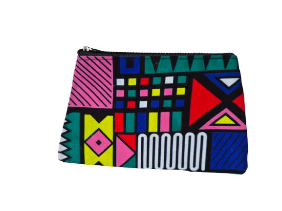 Pochette Zuri multicolor en wax