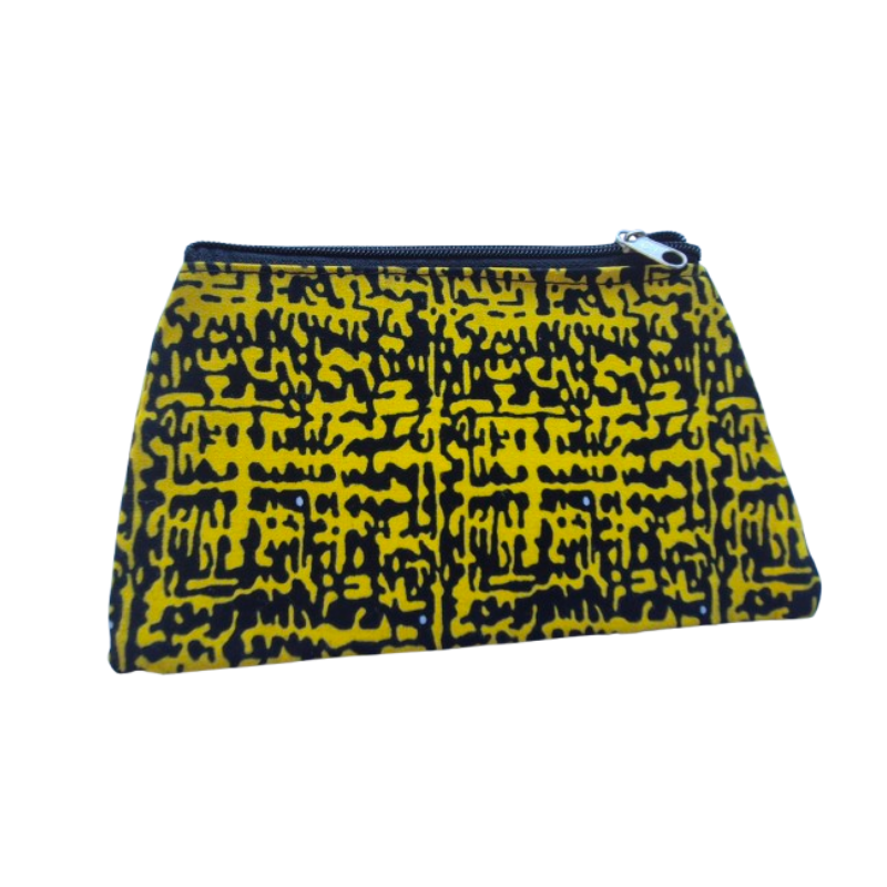 Pochette en wax pour maquillage