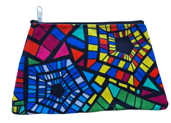 Pochette Zuri en wax et cotton couleur multiple