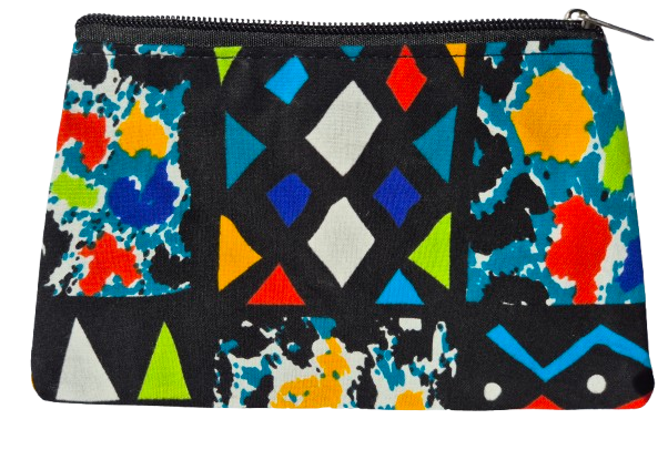 Pochette Zuri en wax et cotton couleur multiple