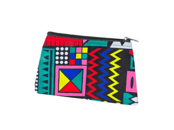Pochette Zuri en wax et cotton couleur multiple
