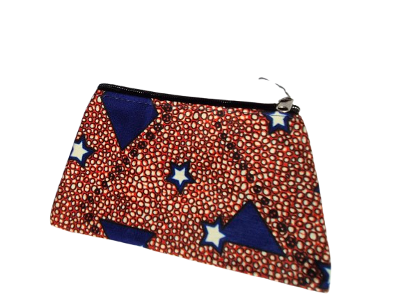 Pochette en wax pour téléphone ou porte monnaie