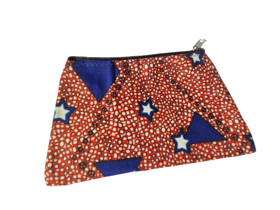 Pochette en wax pour téléphone ou porte monnaie