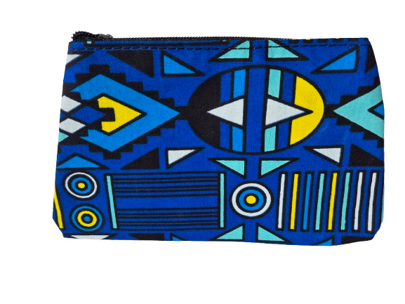 Pochette en wax pour téléphone ou porte monnaie