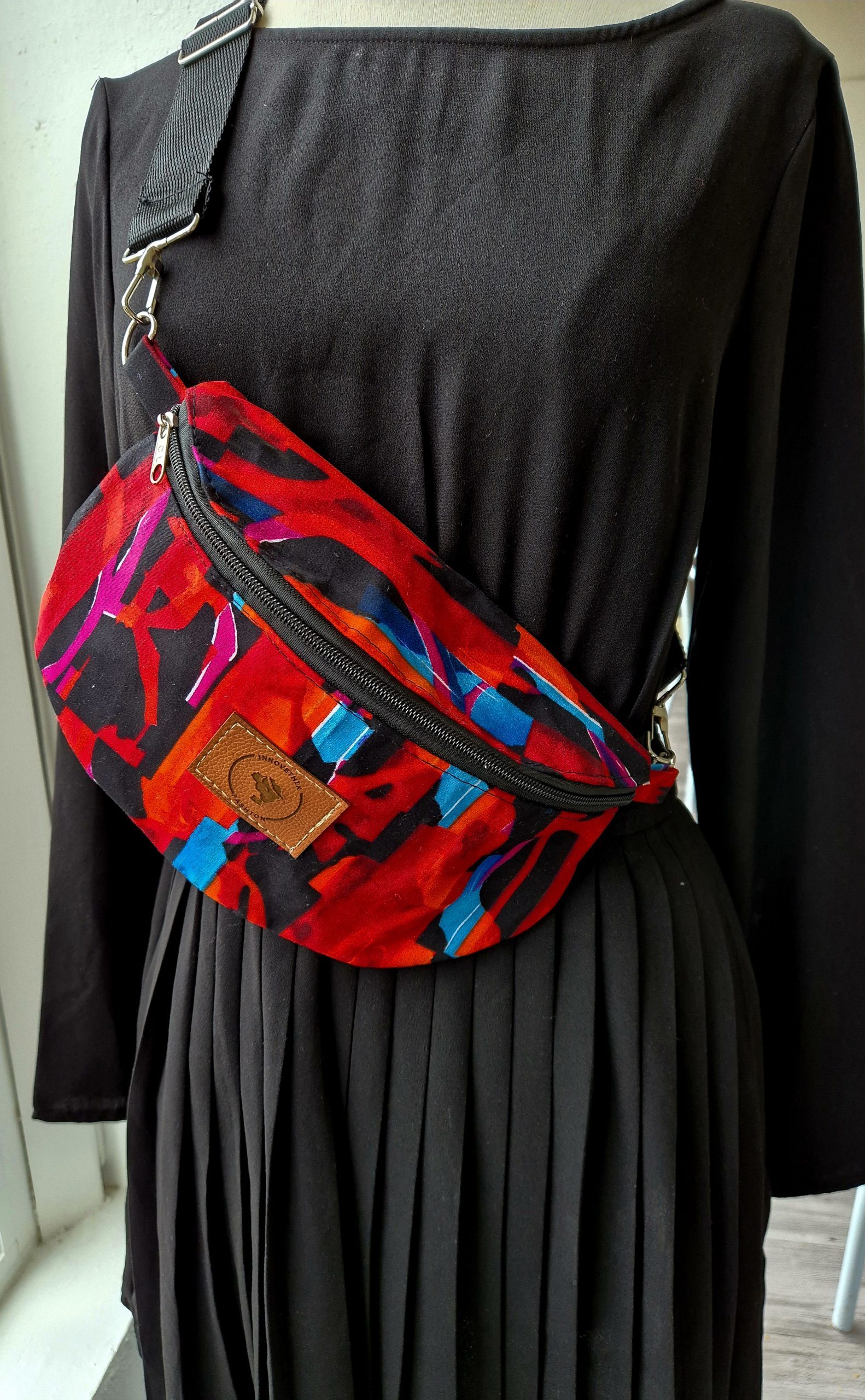 sac banane en wax, sac banane pratique