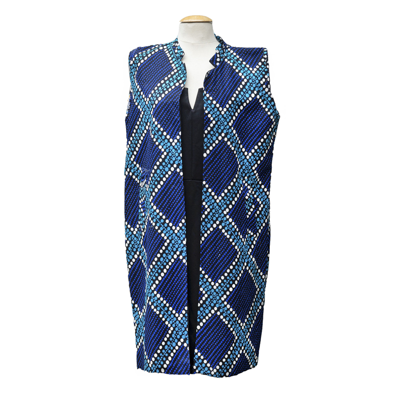 Veste en wax sans manche