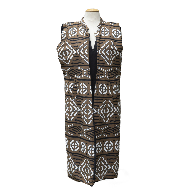 Veste en wax sans manche