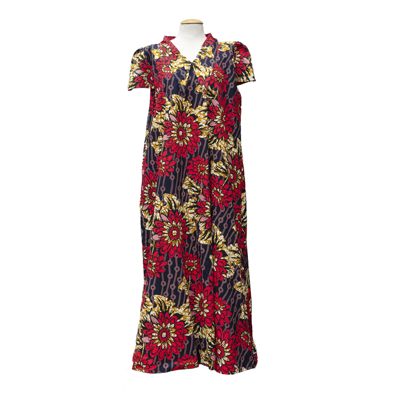 robe longue en wax rol avec une ceinture