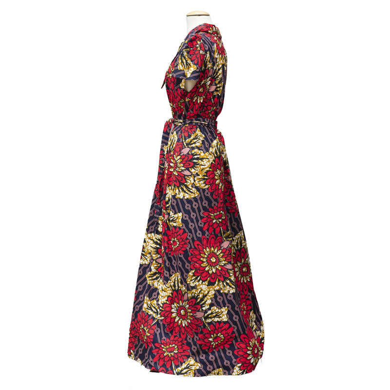 robe longue en wax col