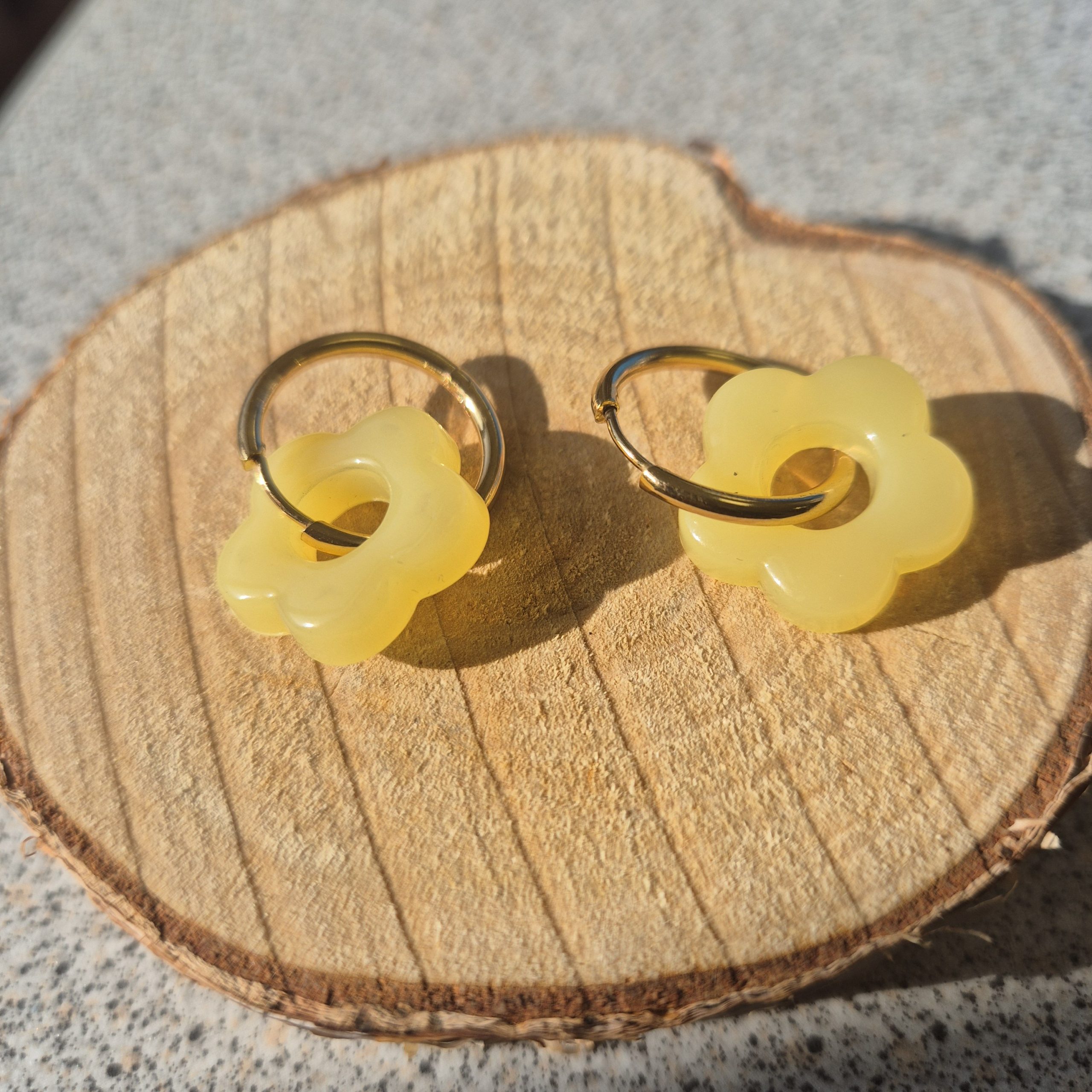 boucles d'oreilles acier inoxydable bijoux fleurs tendance boucles