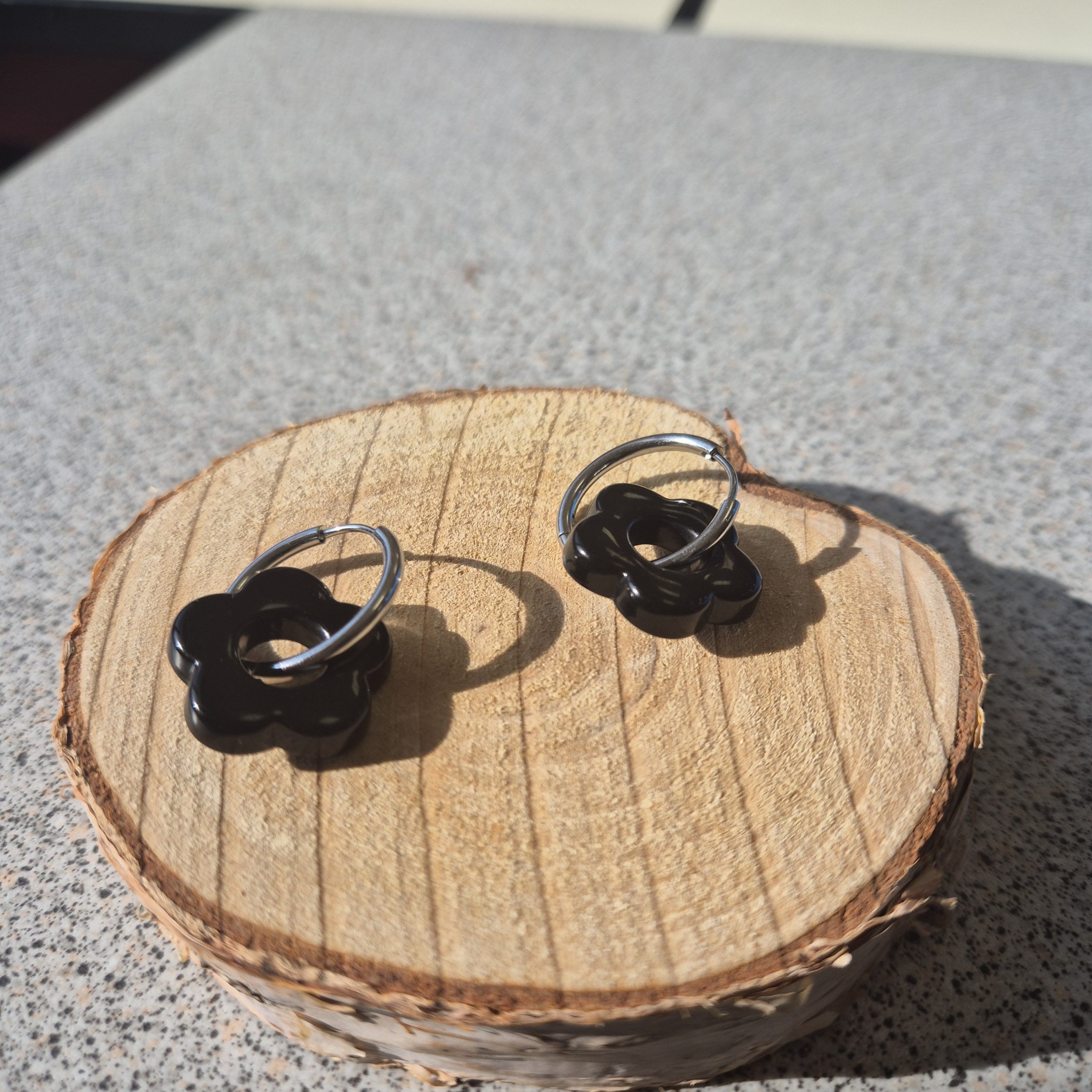 boucles d'oreilles acier inoxydable bijoux fleurs tendance boucles hypoallergéniques