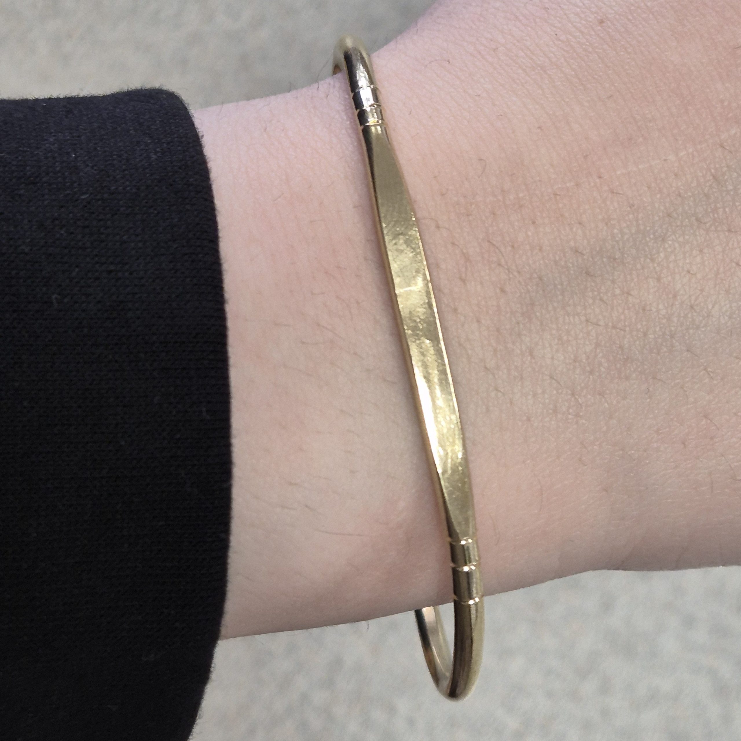 Bracelet manchette en laiton doré avec ouverture – Image 19