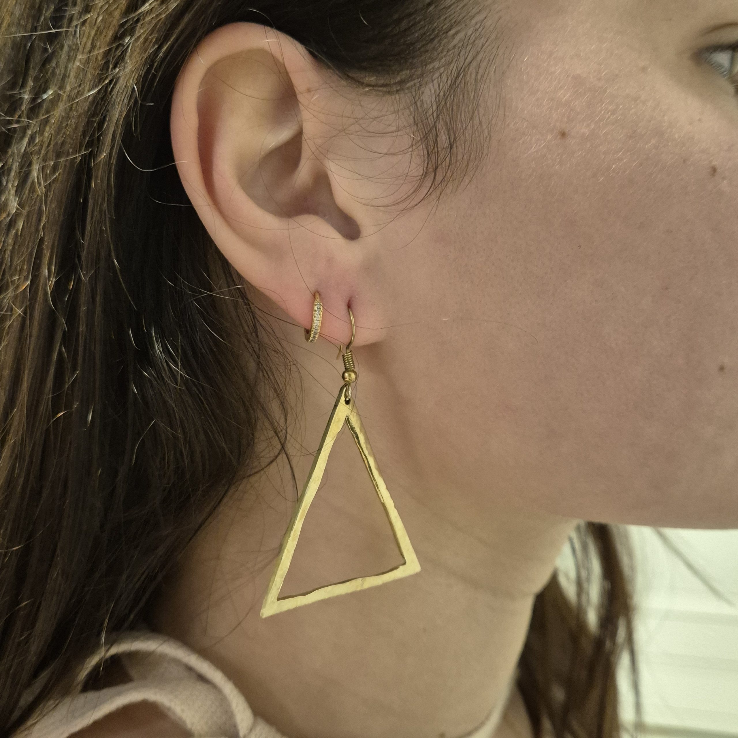 Boucle d'oreilles Massai en laiton doré