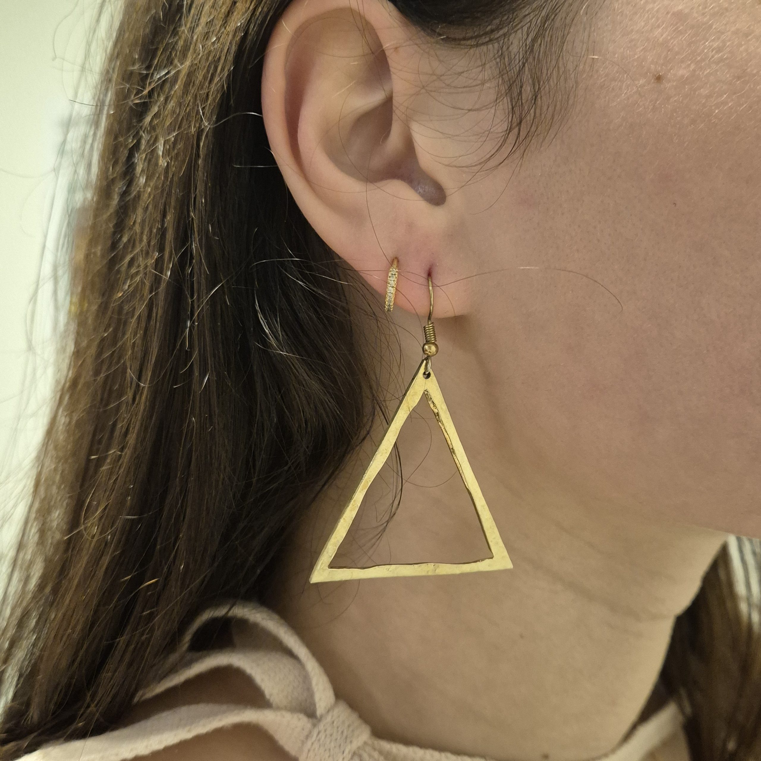 Boucle d’oreilles massai en laiton doré