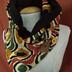 Echarpes en wax, snood en wax dorée