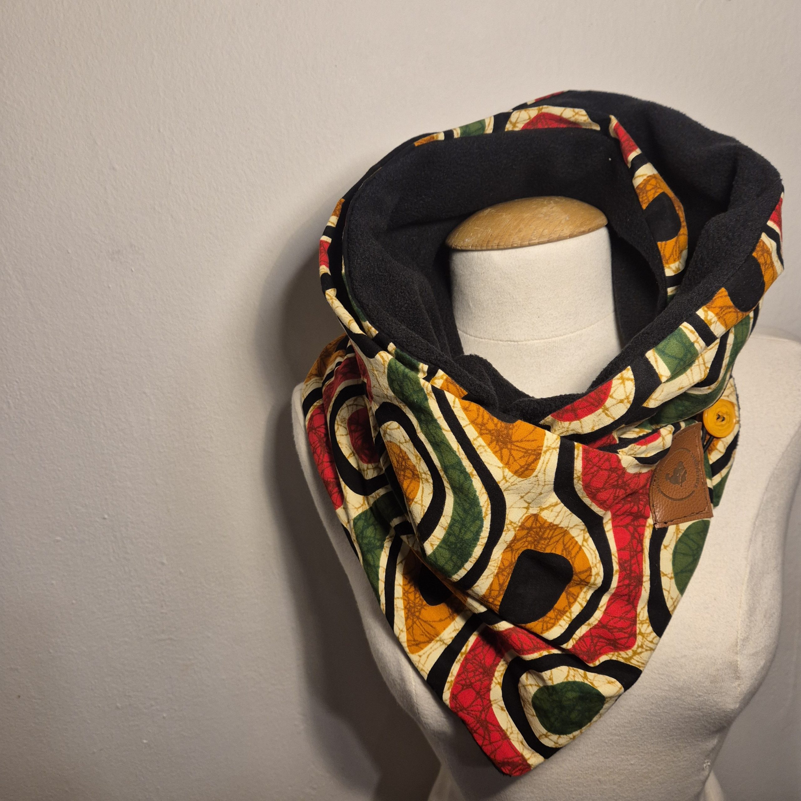 Echarpes en wax, snood en wax dorée – Image 3